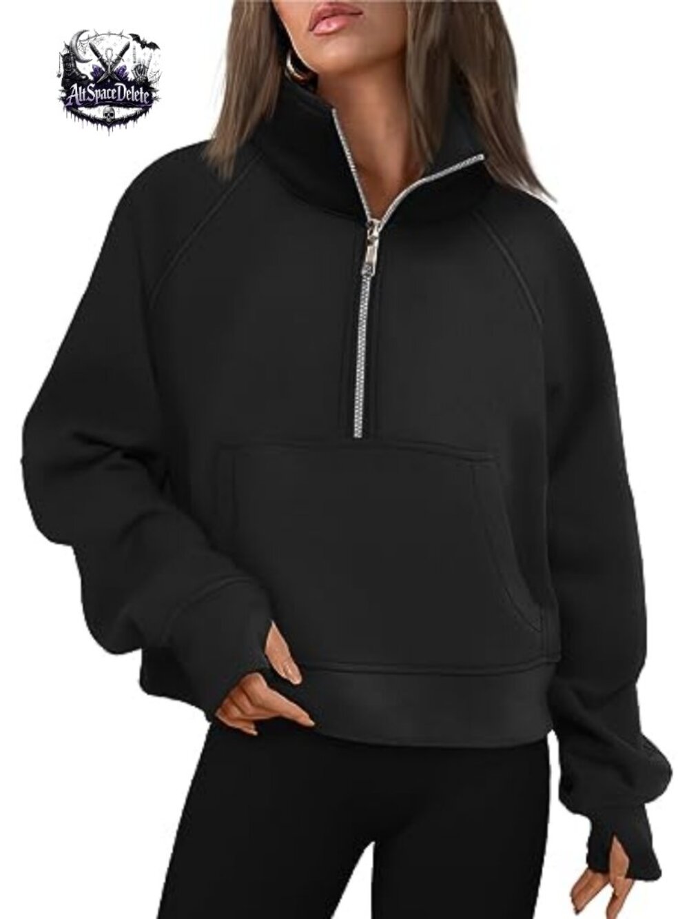 AUTOMET Womens Half Zip Fleece Pullover Sweatshirt